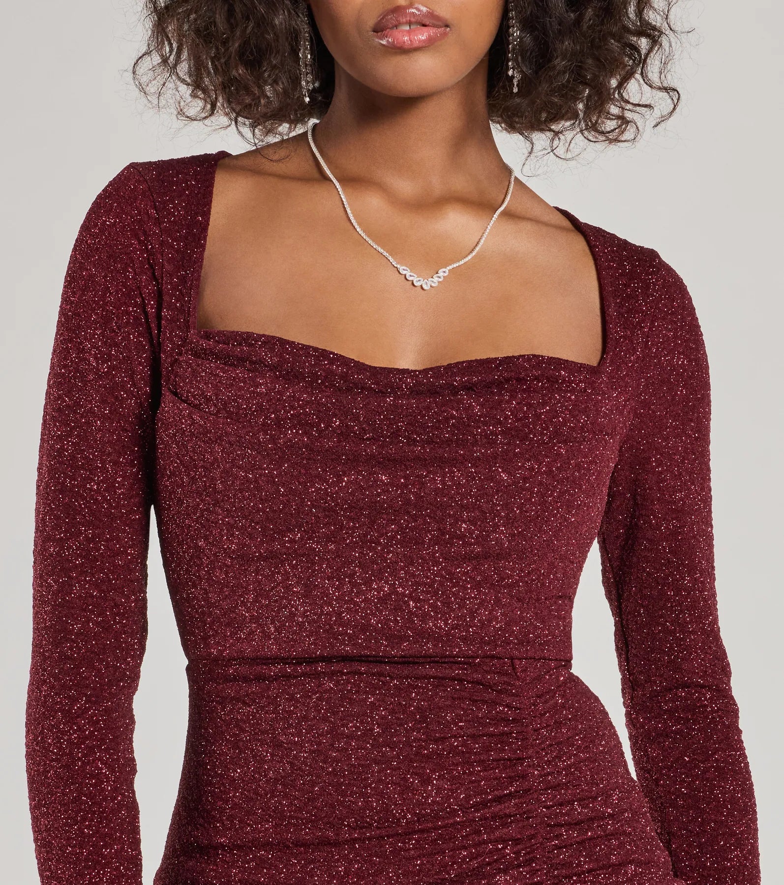 Toni Glitter Cowl Neck Mini Dress - Image 33