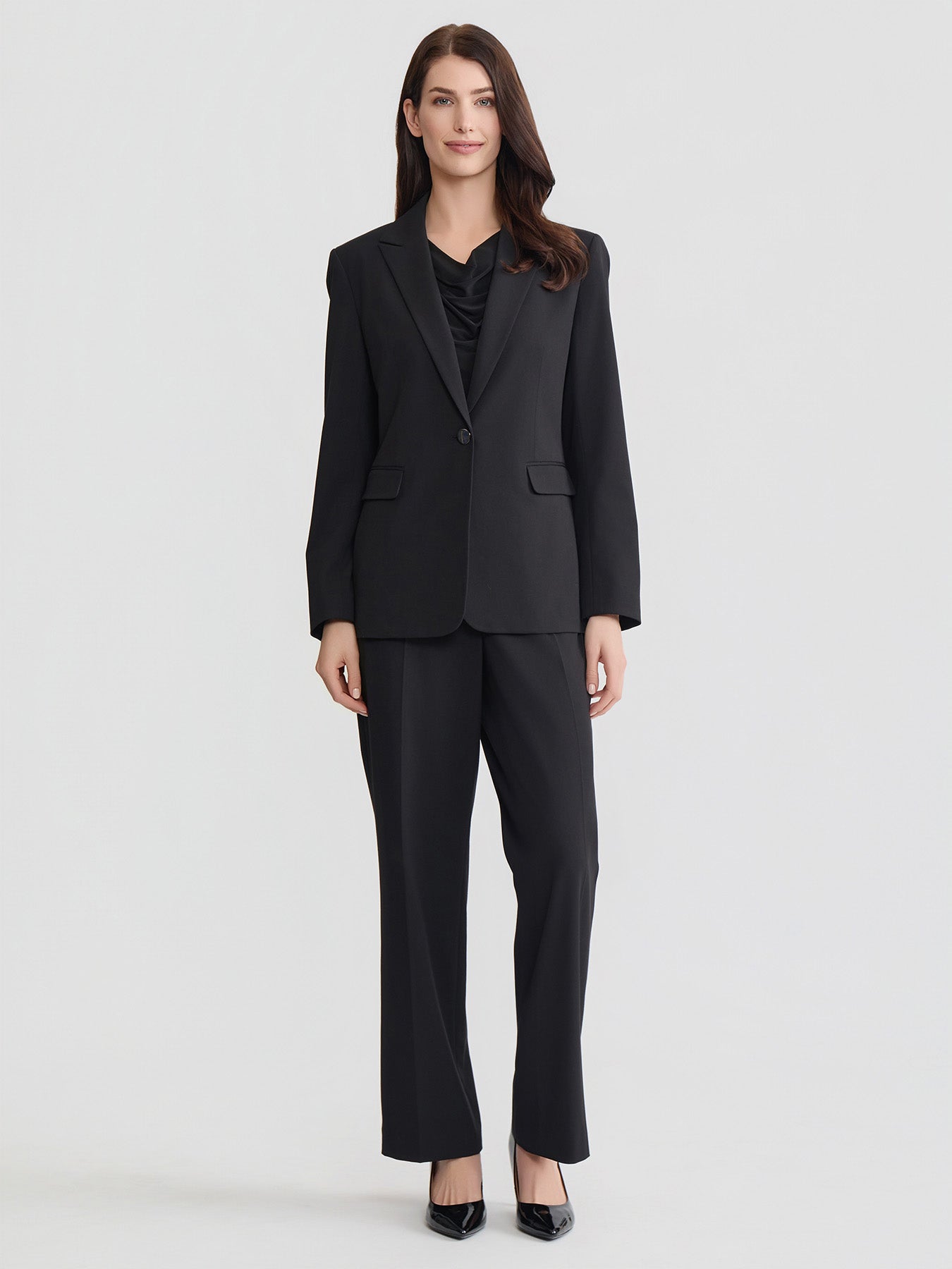 Single-Button Blazer, Polished Bi-Stretch - Image 5