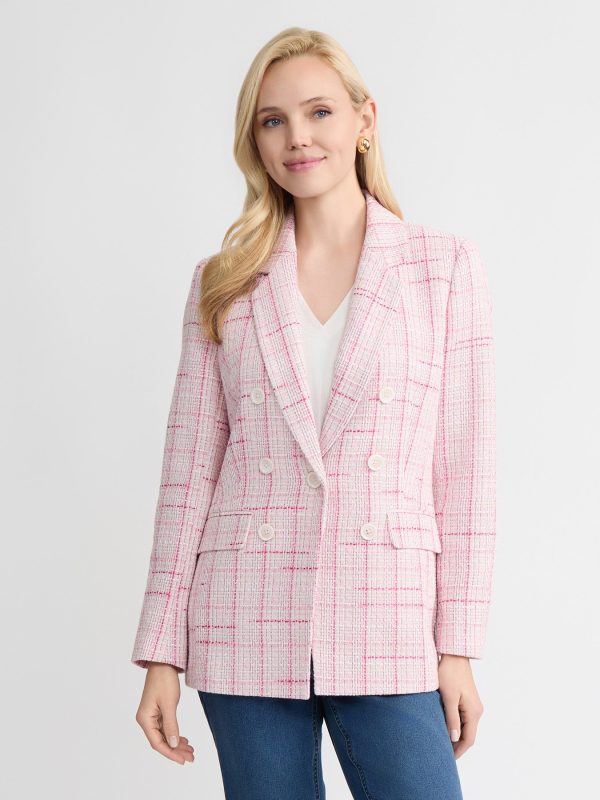 Petite Notch Collar Jacket, Tweed