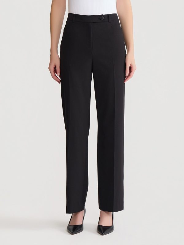 Extended Tab Straight Leg Pant, Polished Bi-Stretch