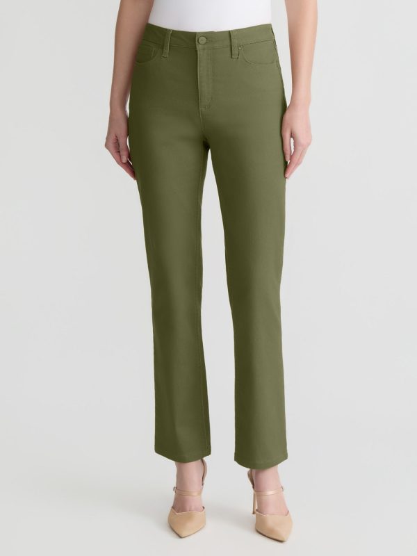 Petite Lexington Straight Leg Jeans, Jasper Green