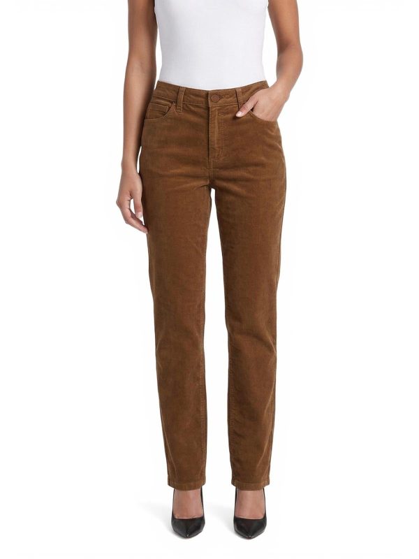 Lexington Corduroy Straight Leg Pants, Caramel