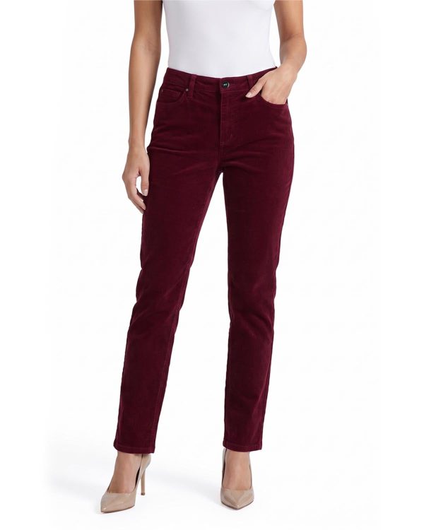 Lexington Corduroy Straight Leg Pants, Classic Wine