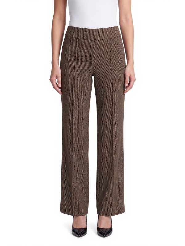 High Rise Wide-Leg Pants, Houndstooth