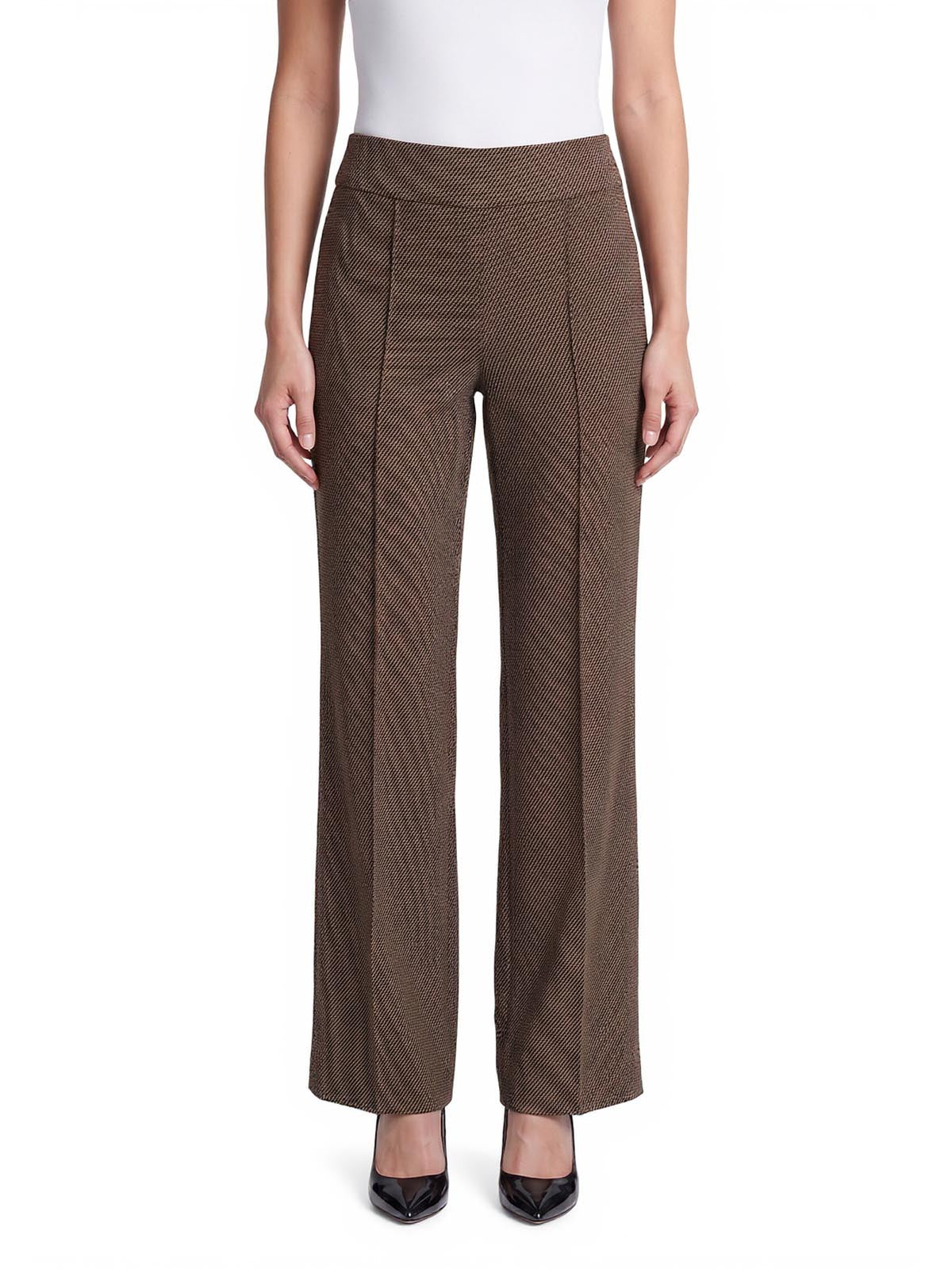 High Rise Wide-Leg Pants, Houndstooth