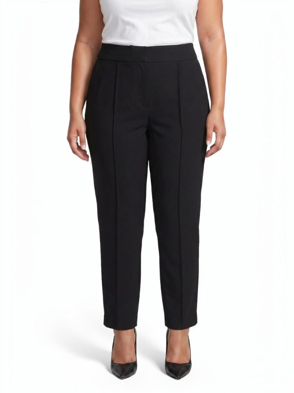 Plus Pull-On Pintuck Pants, Serenity Knit