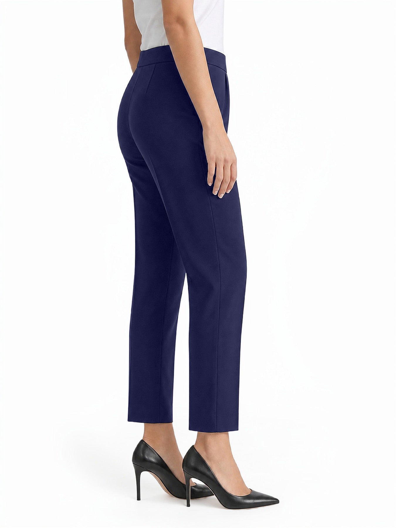 Petite Pull-On Pintuck Pants, Serenity Knit - Image 2