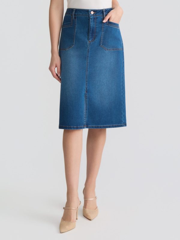 Lexington Denim Midi Skirt, Phoenix Wash