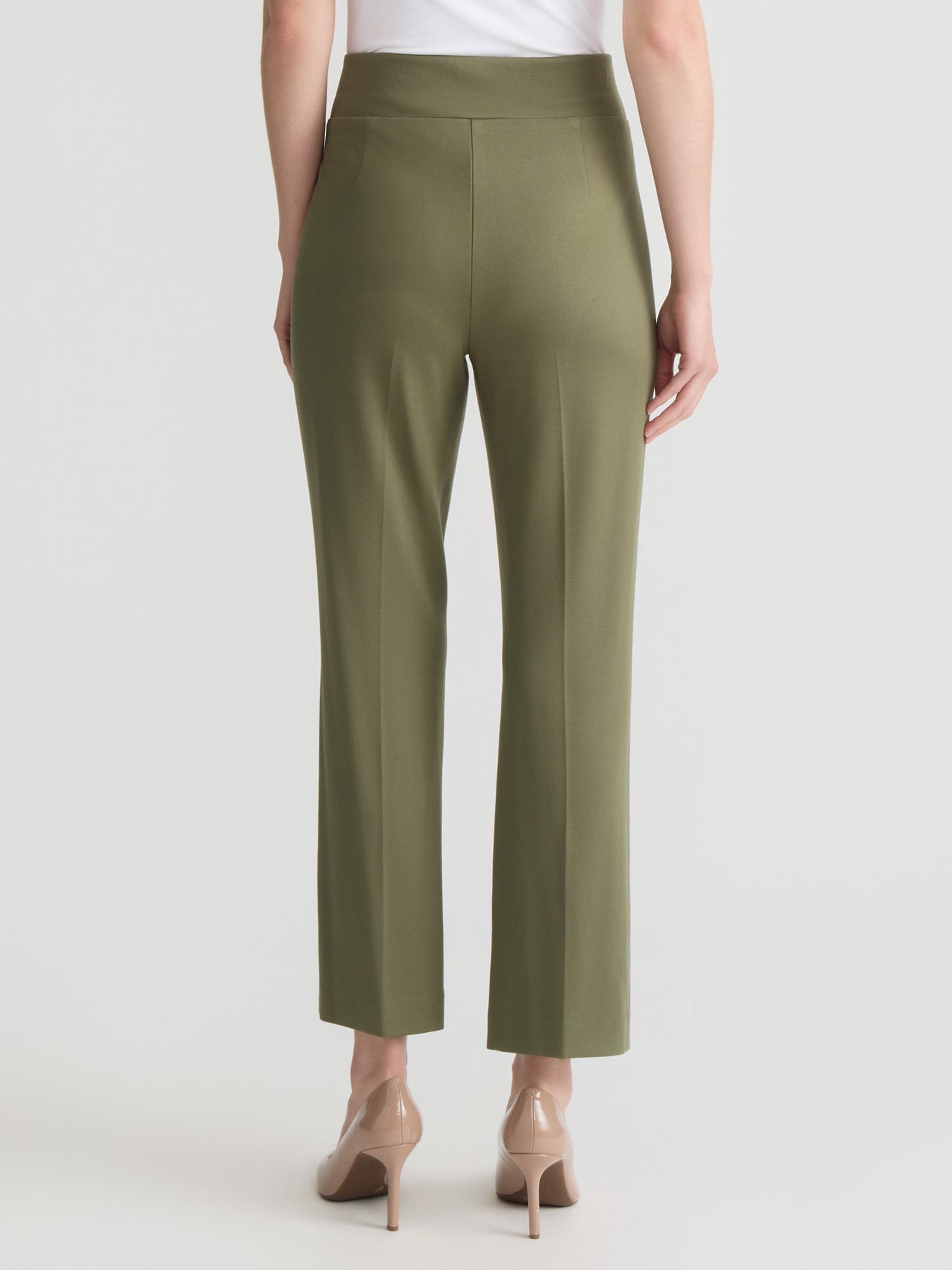 Petite Pull-On Pintuck Pants, Serenity Knit - Image 3