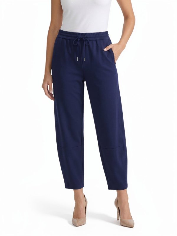 Pull-On Barrel Leg Pants, Serenity Knit